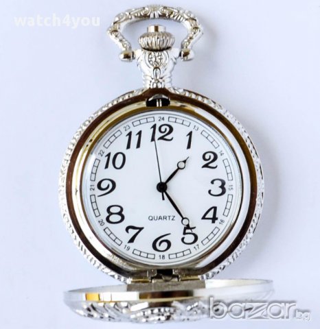 НОВ ДЖОБЕН ЧАСОВНИК С ВЕРИЖКА.ДЖОБНИ ЧАСОВНИЦИ С ФЛОРАЛНИ МОТИВИ КЮСТЕК. POCKET WATCH.DJOBEN DZHOBEN, снимка 4 - Джобни - 8902598