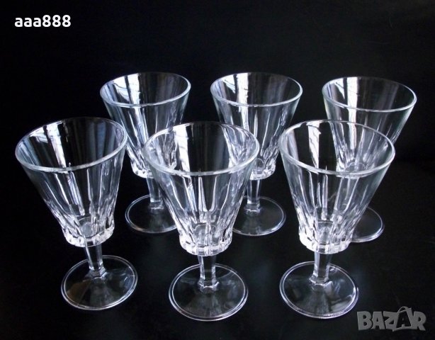 Чаши за вино кристал сервиз 6 броя, снимка 2 - Чаши - 24168491