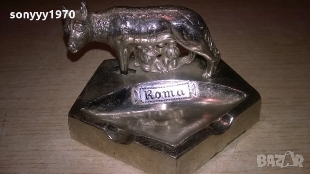 roma-ретро колекция-метален пепелник-внос швеицария, снимка 2 - Колекции - 22010948
