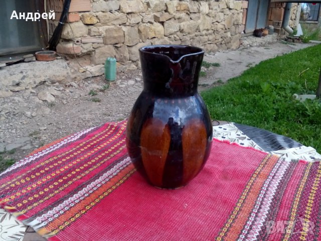 Старинна керамична кана #2, снимка 2 - Антикварни и старинни предмети - 25497069