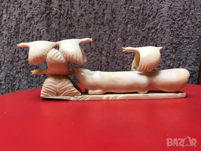 Композиция от зъб на морж-Чукотка 1970г., снимка 1