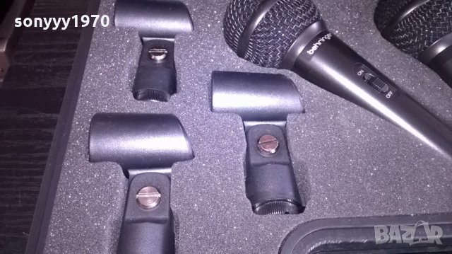 behringer 3бр микрофони в куфар-внос швеицария, снимка 7 - Микрофони - 22735225