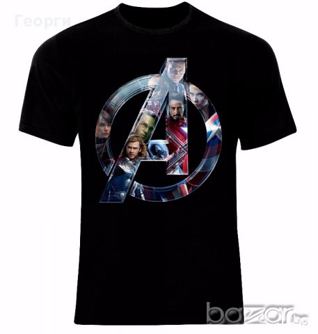 Отмъстителите Avengers Logo Тениска Мъжка/Дамска S до 2XL, снимка 1 - Тениски - 14034600