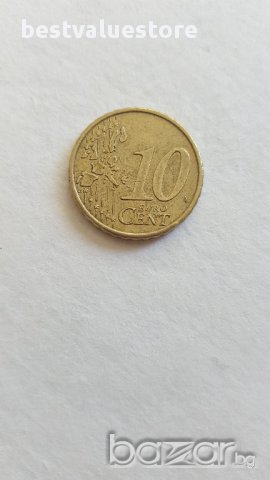 Монета От 10 Евроцента 2002г. / 2002 10 Euro Cent KM# 3085 Schön# 280