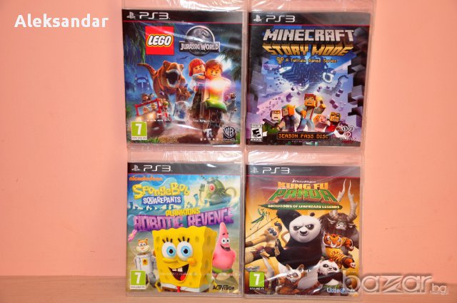 Нови ps3,Minecraft,Spongebob,Panda 3,Lego Jurassic,панда,лего, пс3 