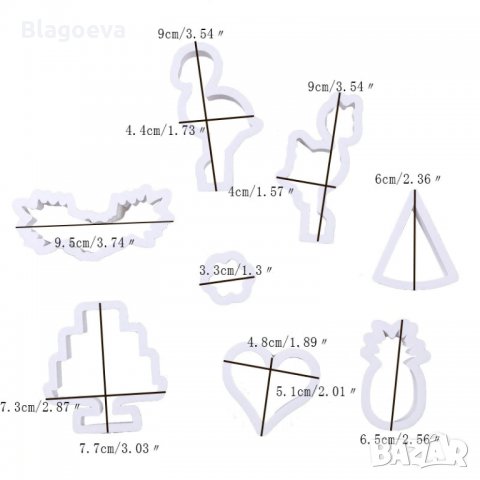 Резци за сладки – „Фламинго”, снимка 2 - Форми - 22791452