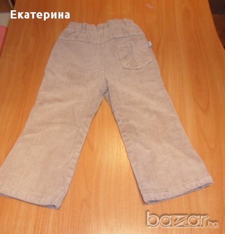 Ватирани дебели джинси в бежово 2-3г., снимка 2 - Детски панталони и дънки - 12460790