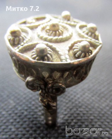 Старинен сребърен пръстен - 1, снимка 2 - Пръстени - 17225508