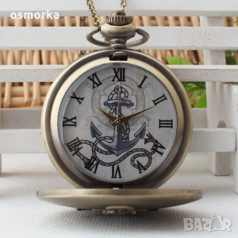 Красив Джобен часовник с котва море кораб лодка моряк океан , снимка 2 - Други ценни предмети - 23409454