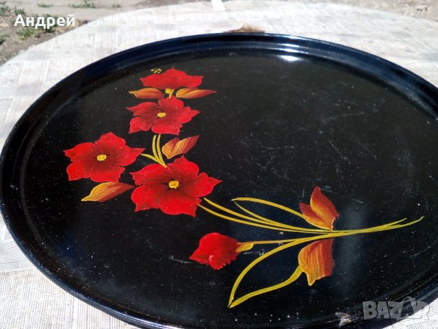 Стар поднос #3, снимка 2 - Антикварни и старинни предмети - 22666407