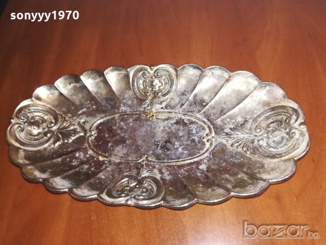 ретро колекция-метална чиния-36х19х4см-внос швеицария, снимка 4 - Колекции - 20880807