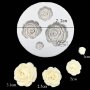 4 размера роза рози силиконов молд форма декорация фондан торта 