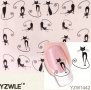 YZW-1442 сиамски котки ваденки слайдер водни стикери за нокти маникюр, снимка 1 - Продукти за маникюр - 23821321