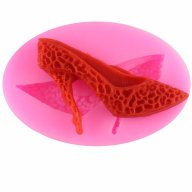 дамска обувка сандал токче ток силиконов молд форма за торта украса фондан, снимка 1 - Форми - 16190200