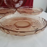 Стъклени  чинии чинийки цветно стъкло, снимка 5 - Антикварни и старинни предмети - 19602222