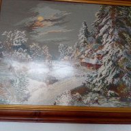 Зимен пейзаж, снимка 1 - Гоблени - 17990806