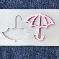 2 чадъра чадър силиконов молд форма декорация торта фондан шоколад смола , снимка 1 - Форми - 23157922