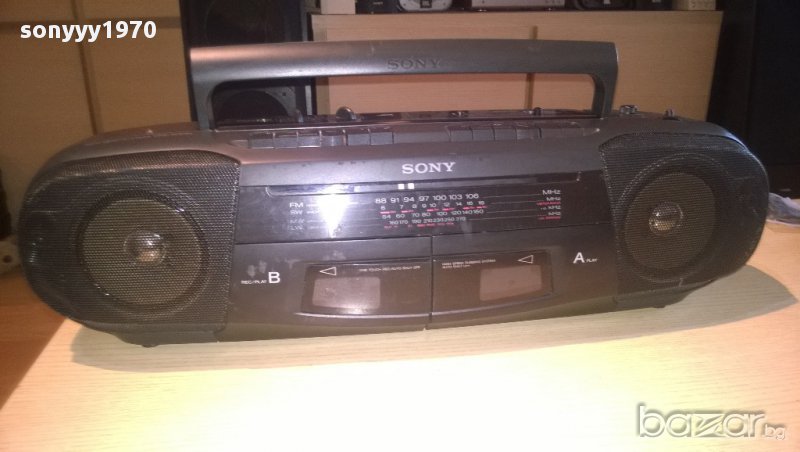 sony cfs-w318l-stereo cassette corder-внос швеицария, снимка 1