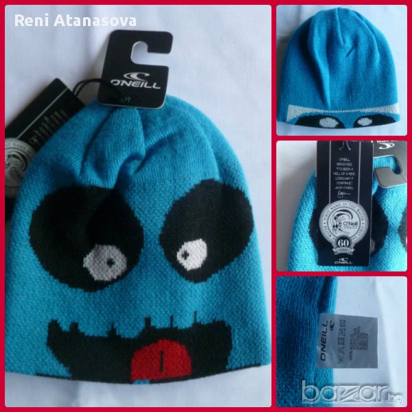 Ново O'neill / О'нийл зимна детска шапка двулицева 2-3 години, снимка 1