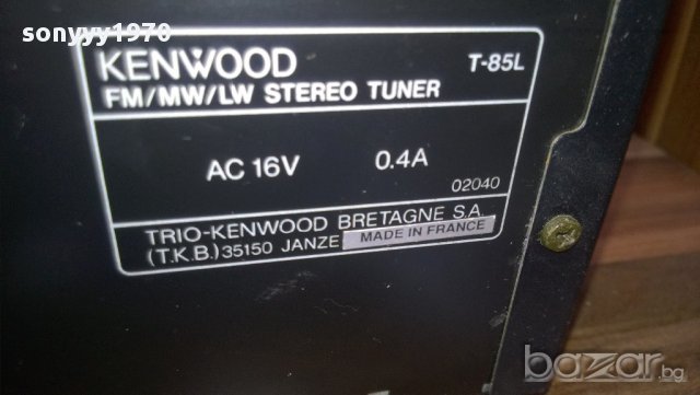 kenwood t-85l fm/mw/lw-stereo tuner-made in france-внос швеицария, снимка 16 - Приемници и антени - 9004510