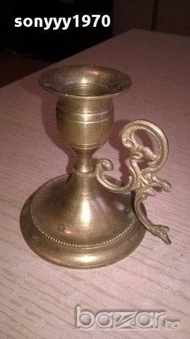 Ретро свещник 8х7см-внос швеицария, снимка 5 - Антикварни и старинни предмети - 17820842