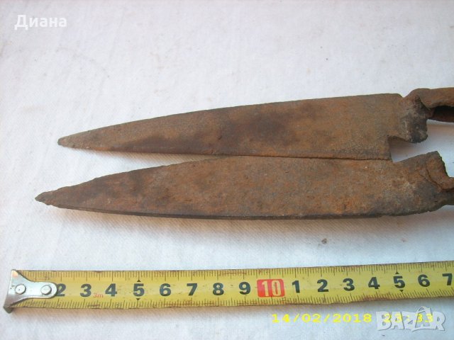 стара кована ножица за стригане на овце, снимка 5 - Антикварни и старинни предмети - 22319788