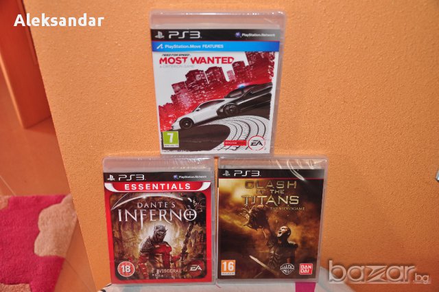 Нови игри.dante Inferno,clash Titans,need for speed wanted,dante`s,ps3,пс3