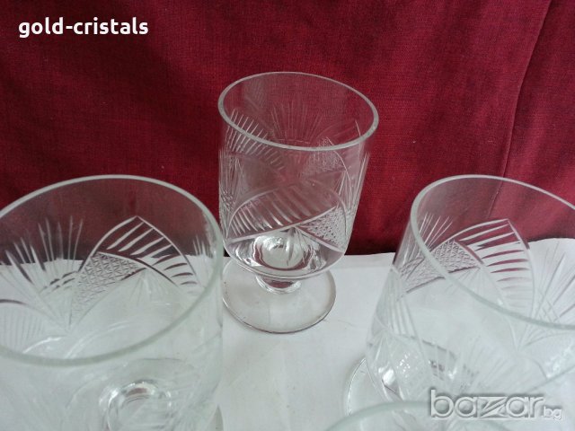 сервиз кристални чаши , снимка 10 - Антикварни и старинни предмети - 20122827