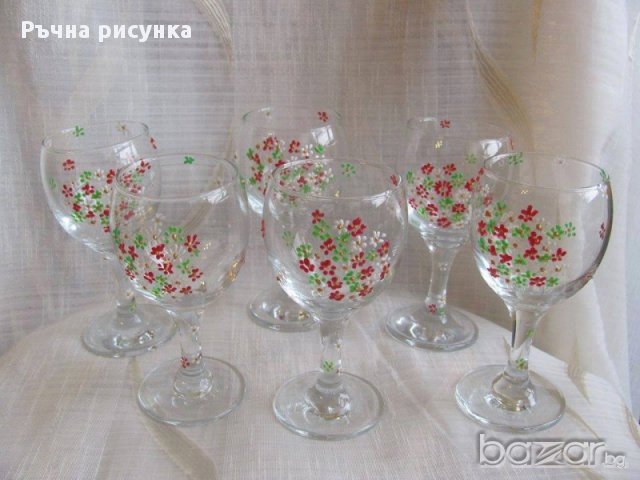 Ръчно рисувани чаши за ракия , снимка 1 - Декорация за дома - 15760834