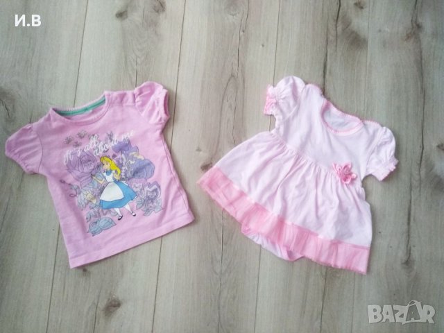 Бебешка тениска-рокля, снимка 1 - Бебешки рокли - 25569243