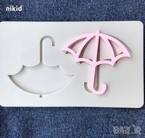 2 чадъра чадър силиконов молд форма декорация торта фондан шоколад смола , снимка 1 - Форми - 23157922