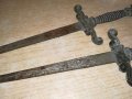 антики-31х7см-2бр ретро ножове-метал-внос швеицария, снимка 4