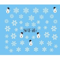 STZ-431 снежинки ваденки водни стикери за нокти маникюр, снимка 1 - Продукти за маникюр - 17258888