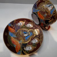 Японски порцеланови чаши с чинийки за чай, снимка 9 - Антикварни и старинни предмети - 23039664