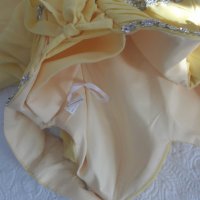 Бална рокля жълта с връзка корсет, снимка 10 - Рокли - 20563499