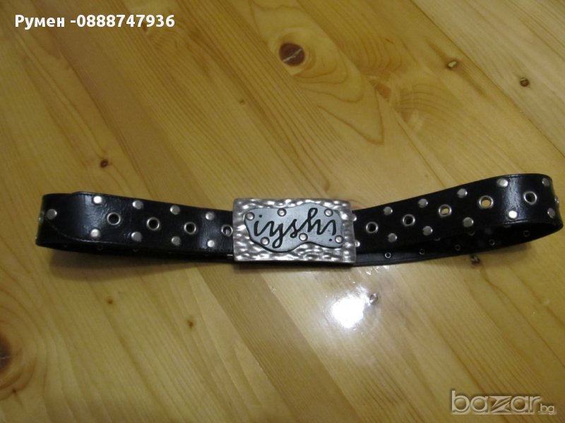 Мъжки колан от естествена кожа моторджийски, мото аксесоари, мото екипировка рокерски колан, снимка 1