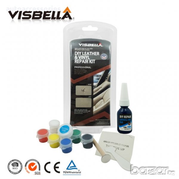 Течна кожа Visbella комплект за ремонт на волани,кожени салони на автомобили, мебели, кожени якета, снимка 1