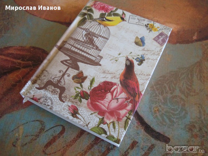 ретро тефтер с птици, снимка 1