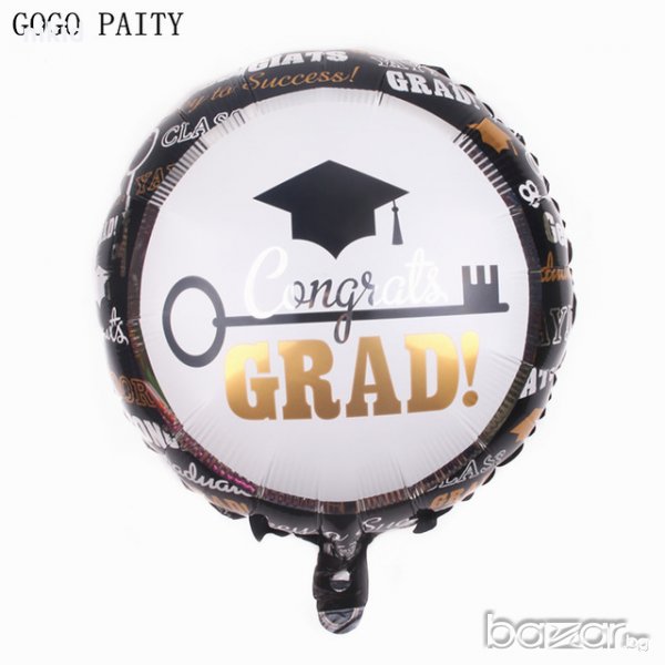 Завършване Дипломиране Абсолвент Абитиурент Студент балон фолио фолиев хелий или въздух, снимка 1