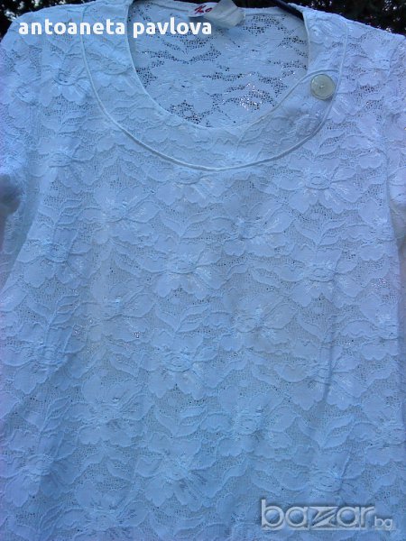 бяла блуза от дантела , снимка 1