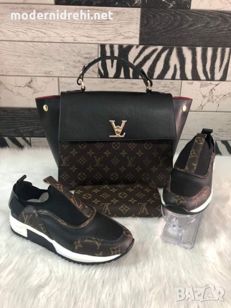 Дамски комплект спортни обувки портфейл и чанта Louis Vuitton код 139, снимка 1