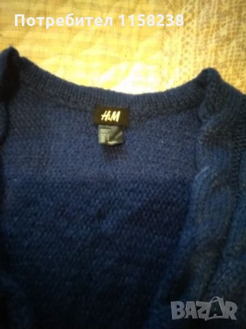 Пуловер H&M в тъмно синьо. Намаление!, снимка 2 - Блузи с дълъг ръкав и пуловери - 23656570