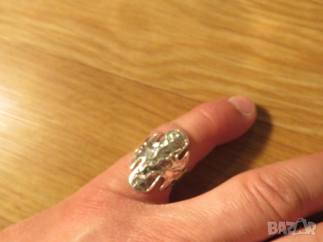 Дамски Сребърен пръстен - красив дизайнерски модел за ценители  -  стар внос от Щатите , снимка 3 - Пръстени - 24253167