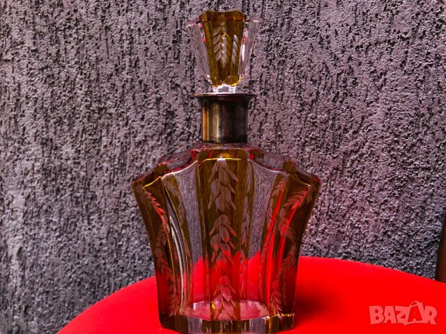 Кристален сервиз за алкохол Бохемия от 1900 г., снимка 8 - Сервизи - 22910027