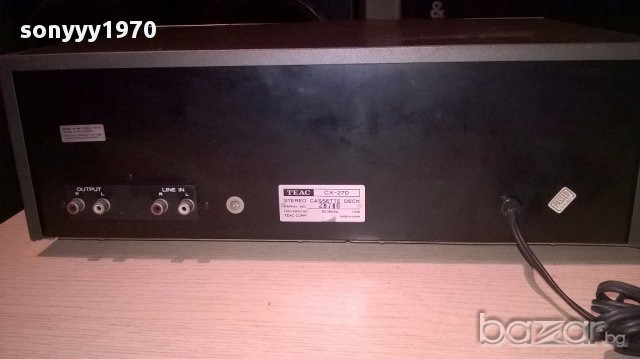 Teac cx-270 cassette deck-made in japan-нов внос швеицария, снимка 12 - Ресийвъри, усилватели, смесителни пултове - 13480854