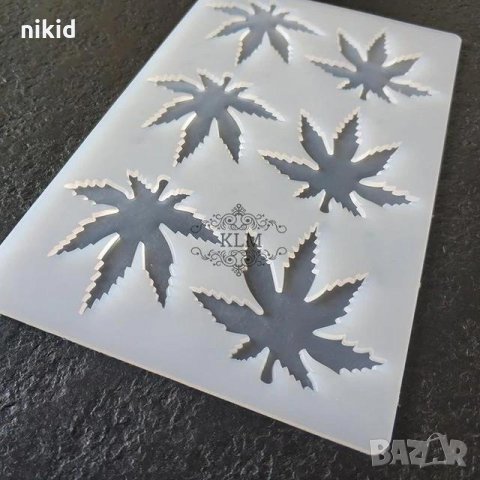 6 Maple Мейпъл листа силиконова форма молд за украса декорация торта фондан шоколад сладки 