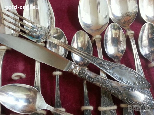 Сервиз посребрени прибори в куфарче, снимка 10 - Антикварни и старинни предмети - 22324431