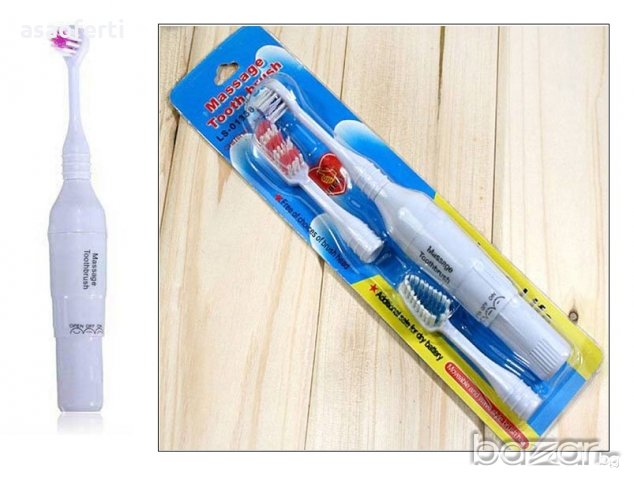 Електрическа четка за зъби с 3 накрайника-масажор, снимка 1 - Масажори - 19877799