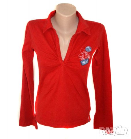 LandFort дамска червена блуза с апликации