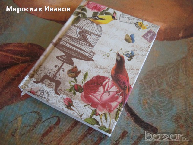 ретро тефтер с птици, снимка 1